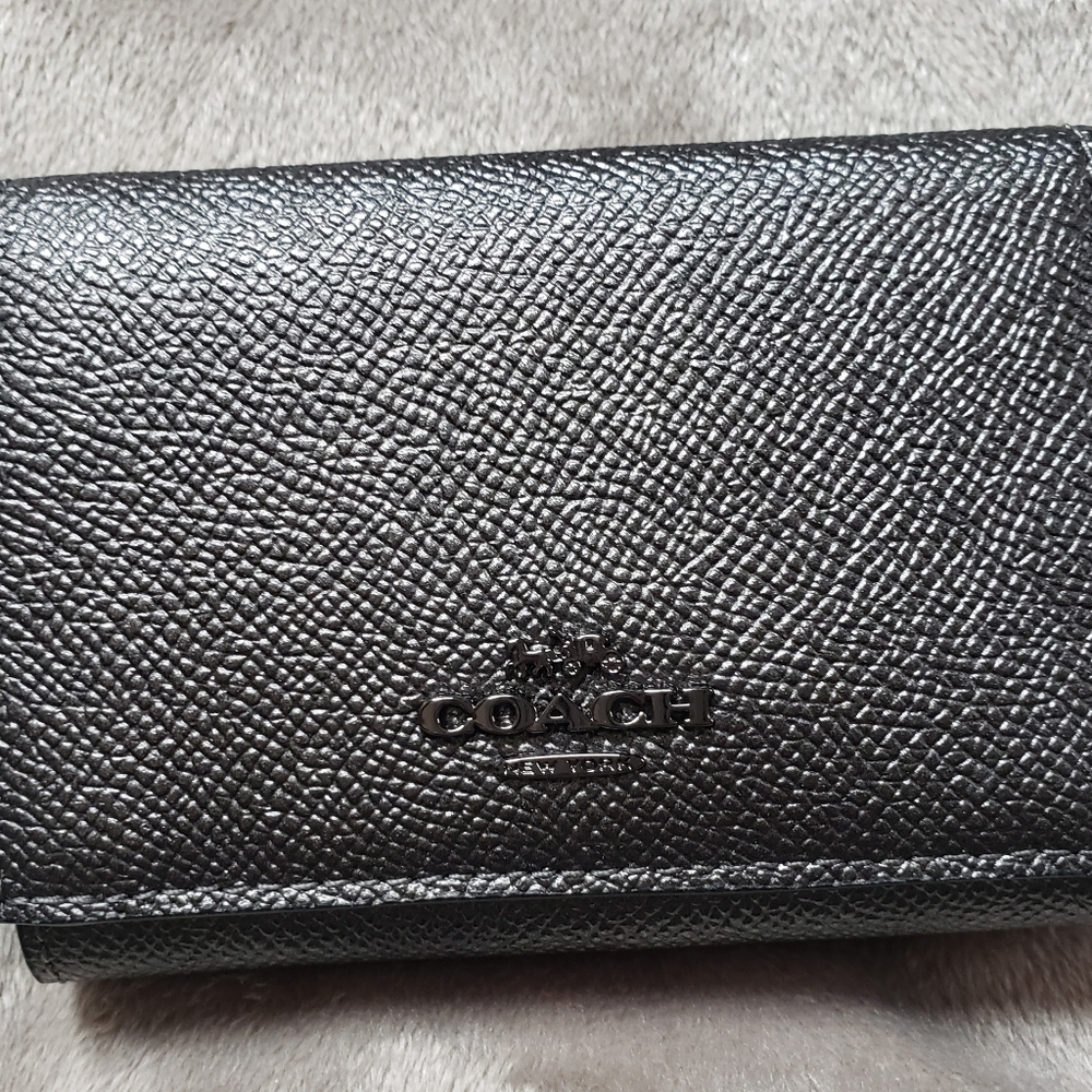 Coach Metallic Colorblock Small Flap Wallet
